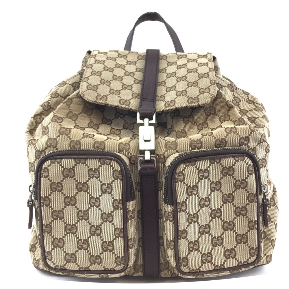 Jackie Gg Logo Guccissima Leather Backpack - Picture 2 of 15